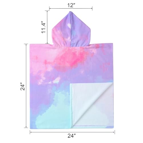 Image of NovForth Kids Beach Towel for Boys Girls, Hooded Bath Towel Wrap, Toddler Pool Towel with Hood