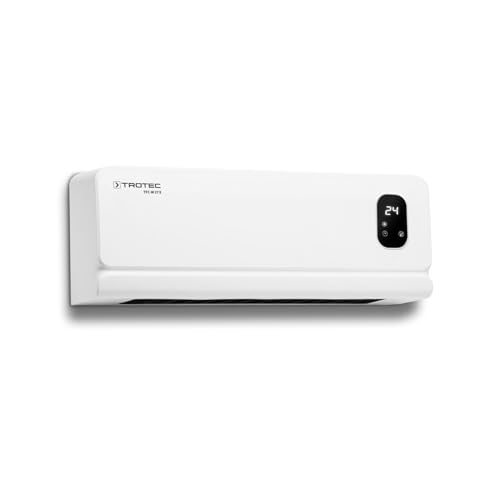 TROTEC TFC-W 27 E - Calefactor de pared de cerámica para montaje en pared, calefacción y ventilación, IP44, control termostático