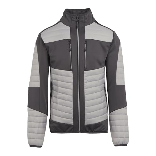 Regatta Professional Mens Unisex Evolve Baffled/Quilted Thermal Hybrid Jacket, Grey, 3XL EU