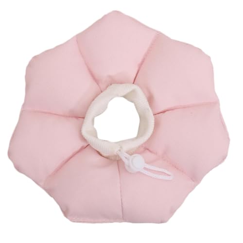 Collar isabelino gato ajustable M rosa impermeable y suave para postoperatorio 8