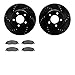Dynamic Friction Company Front Brake Rotors-Drilled and Slotted-Black with 5000 Advanced Brake Pads 8502-54026