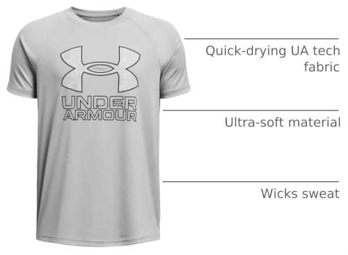 Image of Under Armour Boys' Tech Hybrid Printed Fill Short-Sleeve T-Shirt