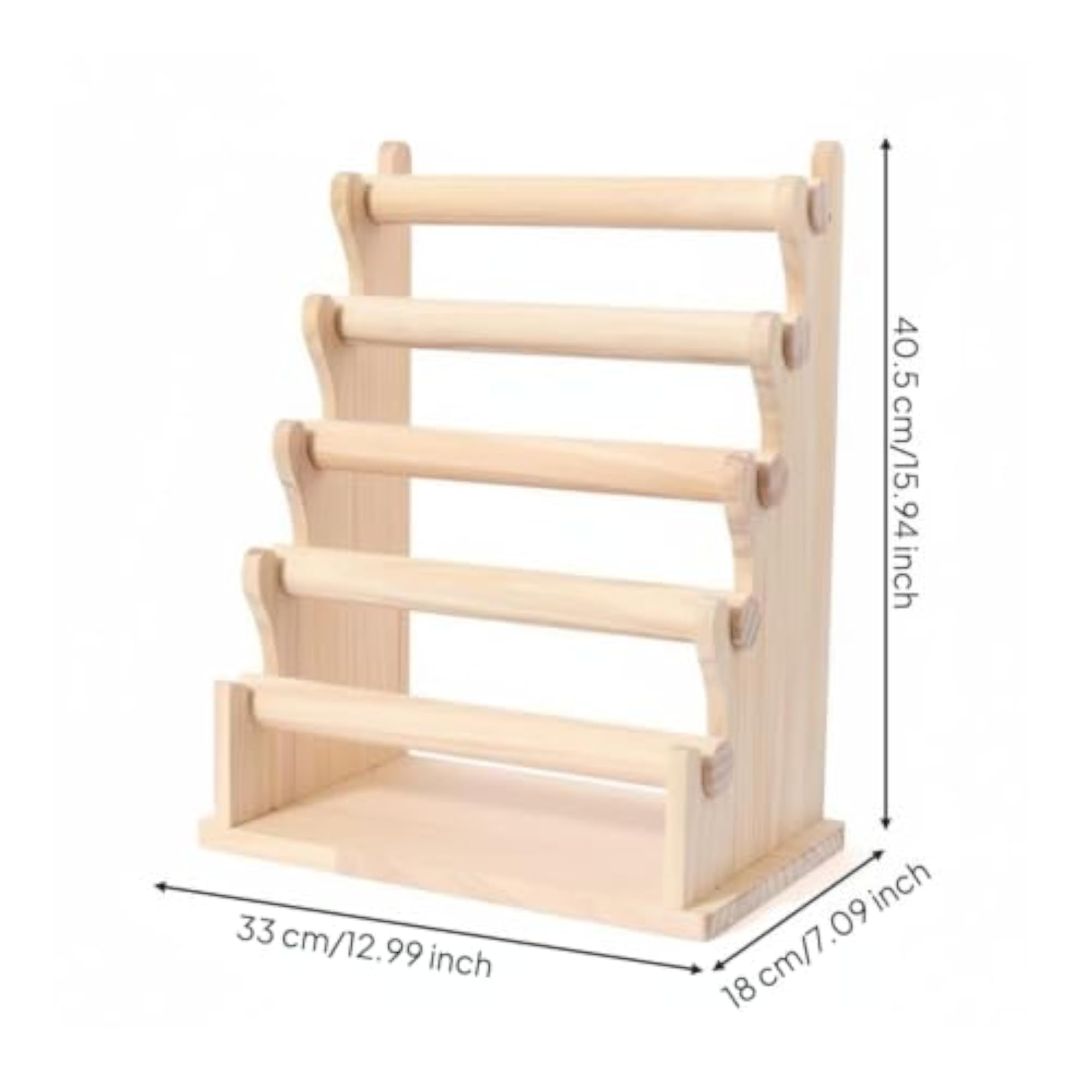 Wooden Bracelet Display Stand, Multi-Tier Design