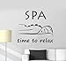 Naklejka ścienna Vinyl cytat naklejki SPA czas na relaks masaż sklep okno szkło dekoracyjne naklejki ścienne 42x48cm Wall Art naklejka moda plakat