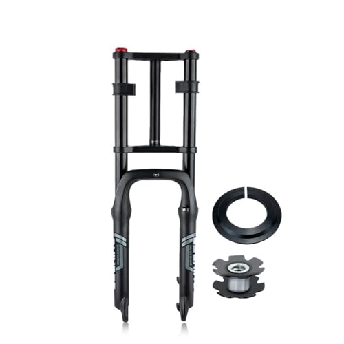 Fourche à air Fat Bike 20/26 pouces double shoulder avec suspension à air pour pneu 4.0 VTT