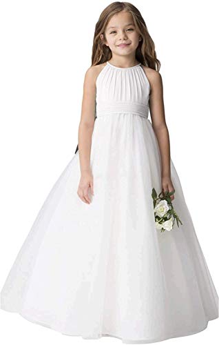 fairy Girl Chiffon Tulle Flower Girl Dress Junior Wedding, Ivory2, Size 10 fairy Girl Chiffon Tulle Flower Girl Dress Junior Wedding, Ivory2, Size 10