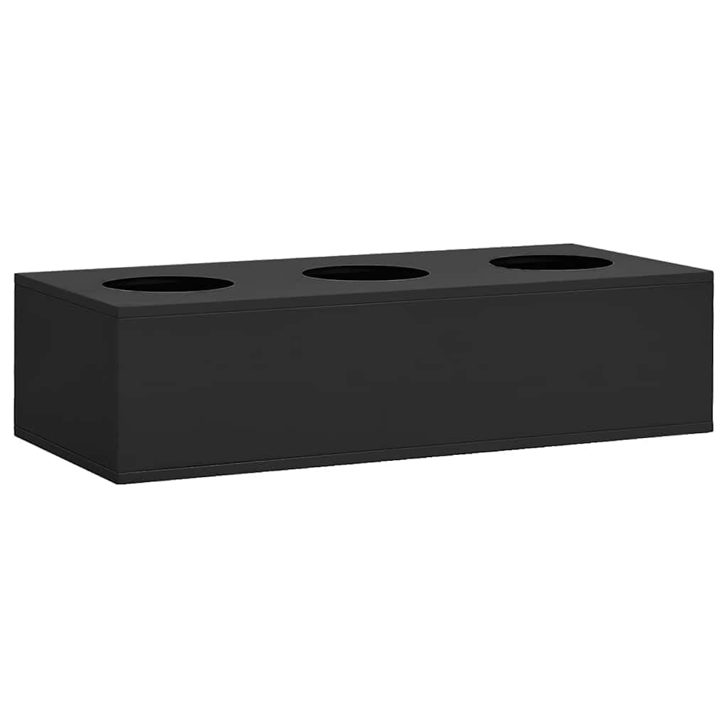 Armario de Puertas Correderas con Jardinera de Acero, 2 Estantes Ajustables y Candado, Espacioso Almacenamiento para DVD, Libros y Plantas Verdes, Ideal