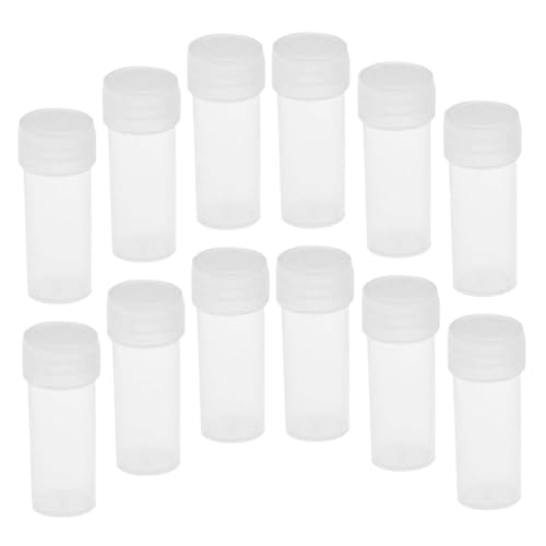 BELLIFFY 100pcs Sample Storage Container Travel Bottle Sample Bottle Test Tubes Plastic Powder Organizer Lab Test Tubes Sealing Bottle Test Tubes with Lids Carrying Bottle Pp