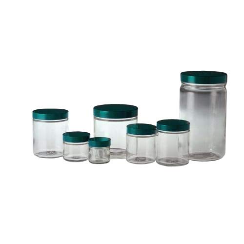 Qorpak GLC-01672 Straight Sided Round Bottle with 70-400 Green Thermoset F217 and PTFE Lined Cap, 240 mL, Clear (Pack of 24)