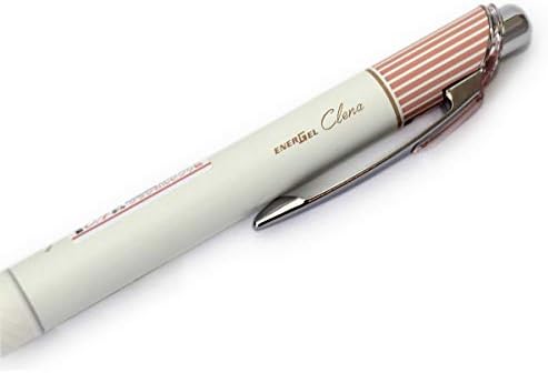 Pentel EnerGel Clena Retractable Liquid Gel Pen, Micro Fine Point 0.4mm Needle Tip, Black Ink, Classical Pink Body (BLN74LP-A) image 5