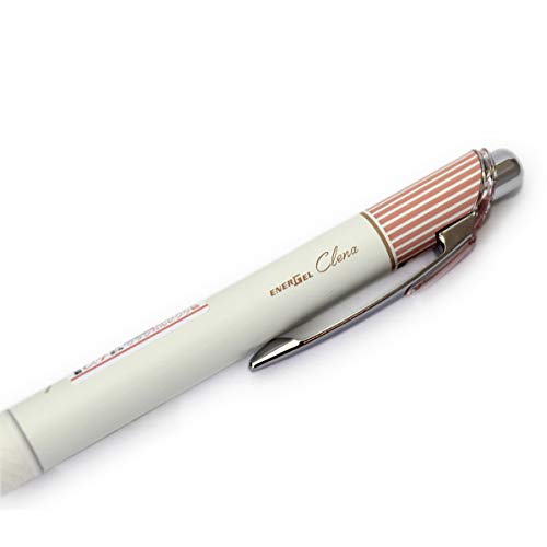 Pentel Energel clena Retractable Liquid Gel Pen, Micro Fine Point 0,4 mm Nadelspitze, schwarze Tinte, klassischen Pink Body (bln74lp-a)