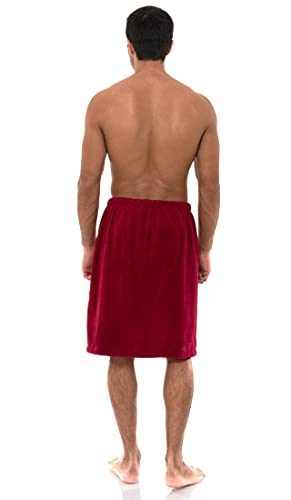 TowelSelections Men's Wrap Adjustable Cotton Fleece Shower Bath Gym Cover Up3