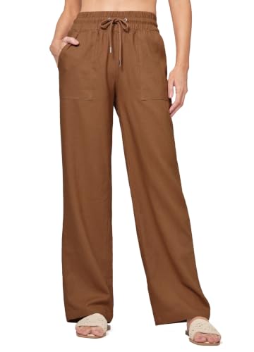 Image of Willit Women Linen Pants Wide Leg Palazzo Trousers 29 inch /31 inch / 33 inch