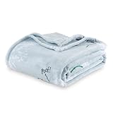 Berkshire VelvetLoft® Peanuts® Snoopy Cute Character Plush Throw Blanket,Peanuts Snoopy Make A Wish Spring Blue,Throw 55 x 70 inches (Official Peanuts® Product)