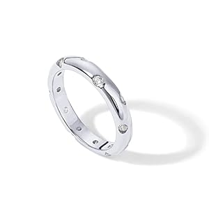PAVOI 14K Gold Plated Cubic Zirconia Rings for Women | Classic Stackable Ring Band for Women