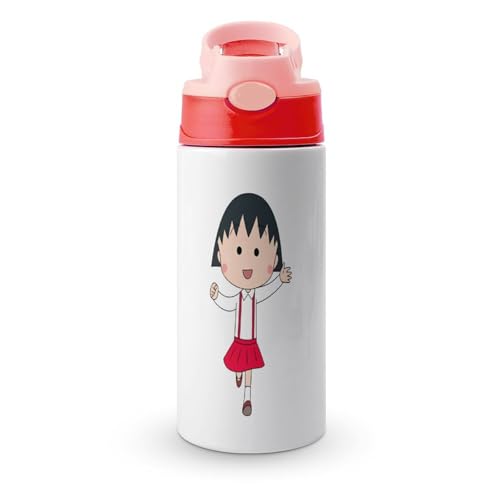 ちびまる子 子供 水筒 ウォーターカップ 魔法瓶 スポーツボトル ポップアップ 漏れ防止 ステンレスボトル ティーカップ 保温 保冷 携帯便利 旅行 通勤 通学 大人 子供用 人気 プレゼント 350ml