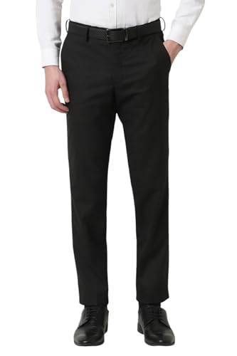 Image of Peter England Men Regular Mid Rise Everyday Woven Formal Trouser