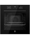 ALPHA Horno Eléctrico NEPTUNO ELITE Cristal Negro, AirFryer, 8 Funciones, Cavidad XXL. **Alta Gama**