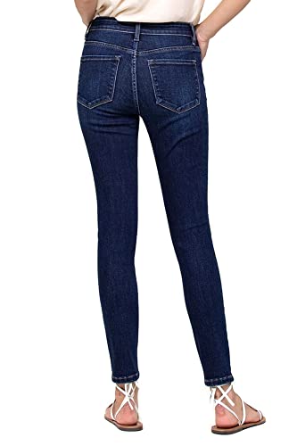 VERVET by Flying Monkey Women's High Rise Whiskered Ankle Skinny Jeans4