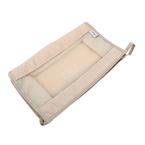 Ipetboom 1 Pieza Bolsa de cosméticos de Viaje Neceser Maquillaje Bolsas almacenaje Toiletry Bag Wash Bag pequeño Neceser de Viaje Bolsa de Viaje cosmética Colgante Sarga de Doble Cara Beige