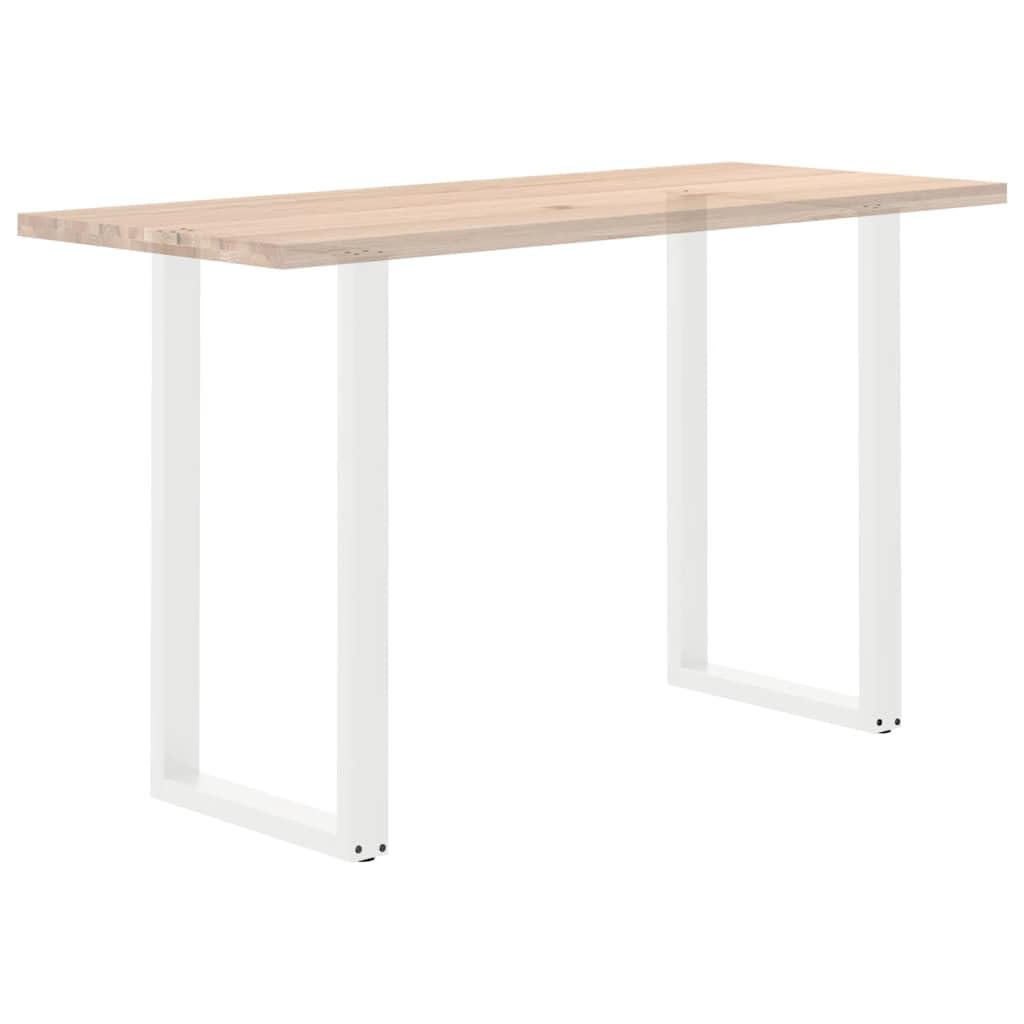 vidaXL Patas para Mesa de Bar en Forma de U (2 Unidades), Color Blanco, 60 x 100-101 cm, Acero