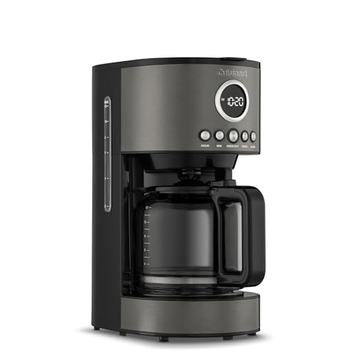 Image of Cuisinart Stainless Steel 12-Cup Coffee Machine, Black Stainless Steel DCC-1220BKS
