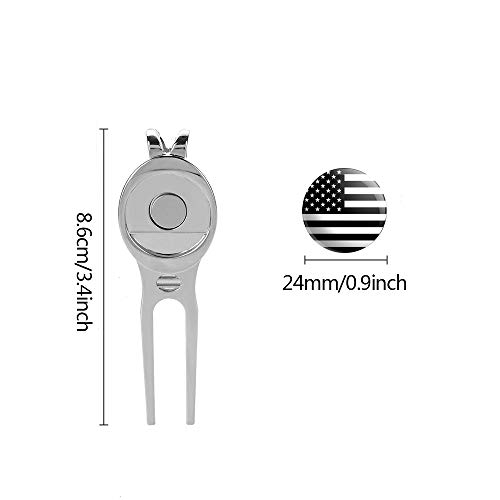 CHIVENIDO Premium Golf Divot Tool Metal Golf Divot Repair Tool and Magnetic Ball Marker (2)
