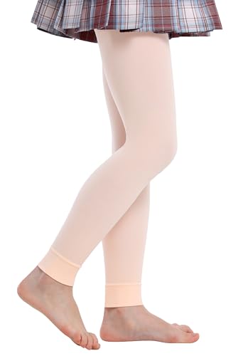Image of Girls Footless Tights for Dance Ballet Ultra Soft Leggings for Toddler Gymnastics Students Children Stockings