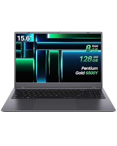 HYYUO Laptop 15.6 Inch, 8GB RAM 128GB SSD, 6500Y Processor Up to 3.4GHz, FHD IPS Display, WiFi 5,...