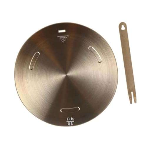 CHENZILIN Induction Hob Converter Plate Heat Diffuser Plate with Removable Handle Stainless Steel Texture for Kitchen Worktop