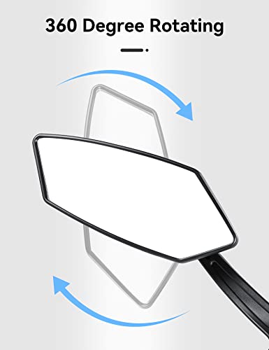 Bike Mirror 1 Pair, MAGICYCLE Bike Mirrors Handlebar Rear View Mirror, E-Bike Mirrors, 360 Degree Adjustable Rotatable Bicycle Mirrors for Handlebars, Safe Wide Angle HD Glass Bike Side Mirrors - Image 6