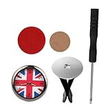 CONGARTENO ユニオンジャック車載時計 ステンレス製コンパクトカーインテリア装飾 エアベント ダッシュボード取り付け簡単 確認用 ドライブ用