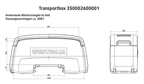 Westfalia Coffre sur Attelage Étanche - 200L de Capacité – Image 4