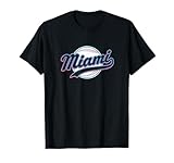 Photo Gallery miami tee vintage da baseball dal design retrò maglietta