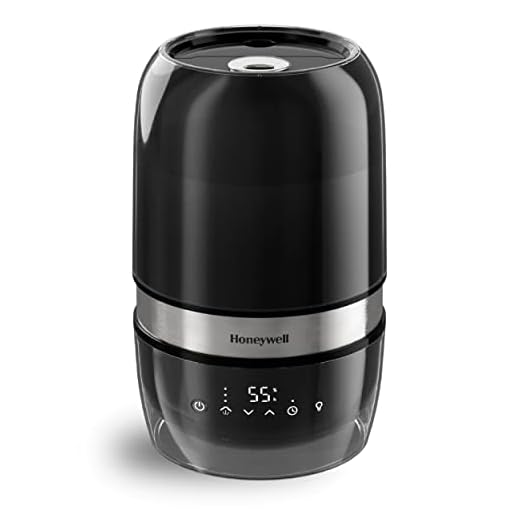 Honeywell Reflection Ultrasonic Cool Mist Humidifier, Black – Cool Mist Top Fill Humidifier for Bedroom or Office