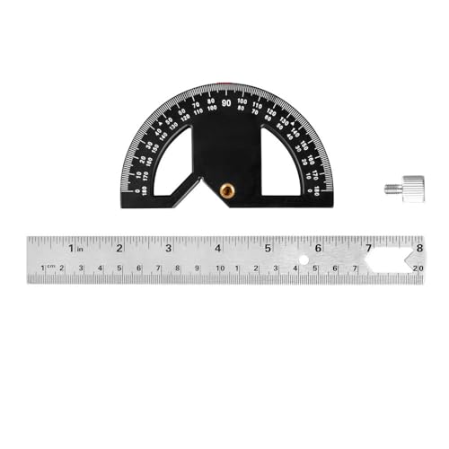 Regla medidora ángulos madera ABS 8 pulgadas miniatura 1