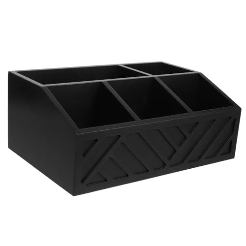 SOLUSTRE Storage Box Tea Bag Holder Tea Holder for Tea Bags Organizer Tea Containers for Tea Bags Tea Drawer Organizer Sugar Packet Organizer Coffee Station Organizer Wood Black re-usable