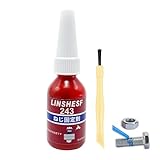 linshesf ネジロック剤 243 中強度タイプ 10ml、ねじゆるみ止め剤、タイトボンド 金属 嫌気性接着剤、ネジ止め剤 シーラント、メタルロック接着剤、防錆、耐寒、耐熱、取り外し可能タイプ (1本 - 中強度)