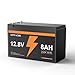 12V 8Ah LiFePO4 Battery,Rechargeable Lithium Battery, 3000+Cycles LiFePO4 Battery Built-in BMS,10-Year Lifespan, Ideal 12V Battery for Backup Power, LED Light, Fish Finder, DIY Solar,Ride-on Toy