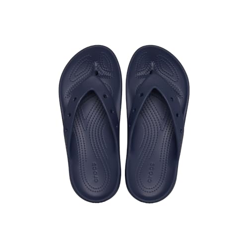 Crocs Chinelos clássicos unissex para adultos 2.0, sandálias para mulheres e homens, Azul marino, 35