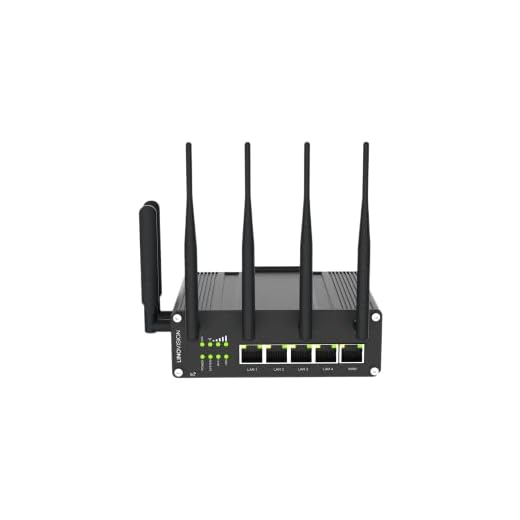 LINOVISION Industrial 5G Cellular Router with Dual 5G SIM Cards and RS232/RS485 IoT Integration, 5G LTE Router Supports Gigabit Ethernet, WiFi 5G/4G and GPS