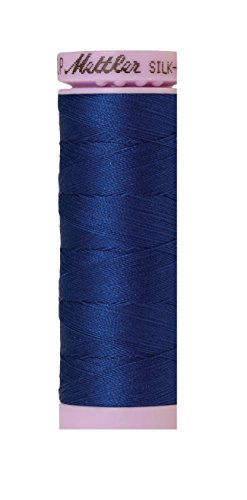 Hilo Algodón Mettler Silk-Finish 50 Weight Azul Imperial 150m miniatura 1