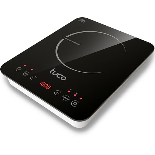 TUCO Portable Induction Cooktop Burner Hot Plate Electric Stove with Shatter-Proof Ceramic Glass,...