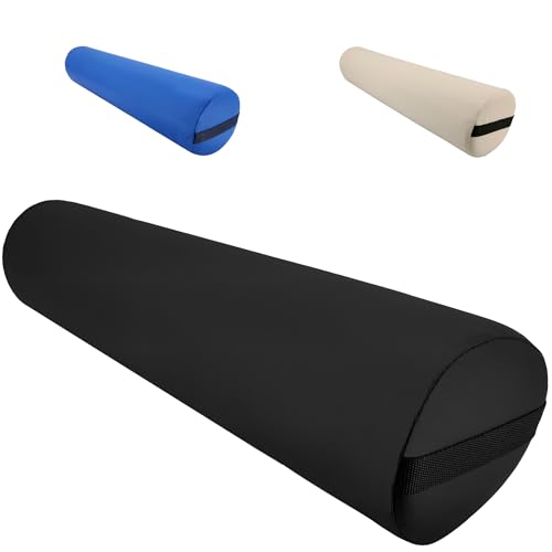 Beltom® CUSCINO CILINDRICO ROTONDO PER MASSAGGIO e FISIOTERAPIA UTILE PER ESTETISTA E RELAX - NERO