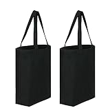 CVNDKN 2 Pcs Reusable Canvas Tote Bags with Separate Packaging,Multi-purpose Blank Canvas Bags Use...