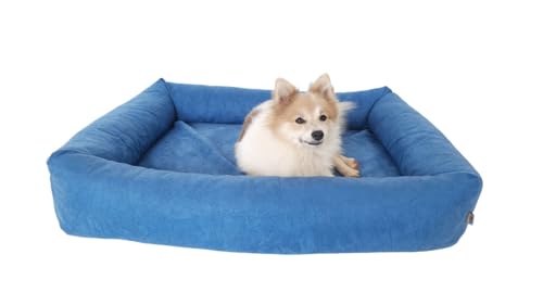 Cama PET MÉDIO PORTE 88X68 Cm - 100% Lavável e Resistente - Escolha a cor!Pet Querido (Azul)