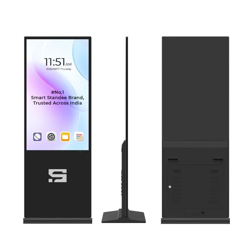 Smart Pixel Interactive Vivid Non Touch Screen Digital Standee Kiosk- Android Wi-Fi Floor Stand Digital for Restaurants, Exhibitions,Shopping...