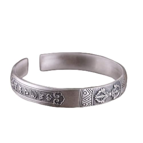Bracelet vintage fait à la main en argent mat thaïlandais