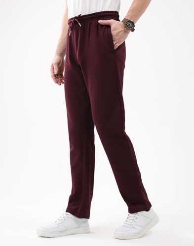 Image of Monte Carlo Men's Regular Fit Solid Track Pants | Drawstring Closure | Side Pocket Sports Lower | Comfortable & Stylish Lower for Men's