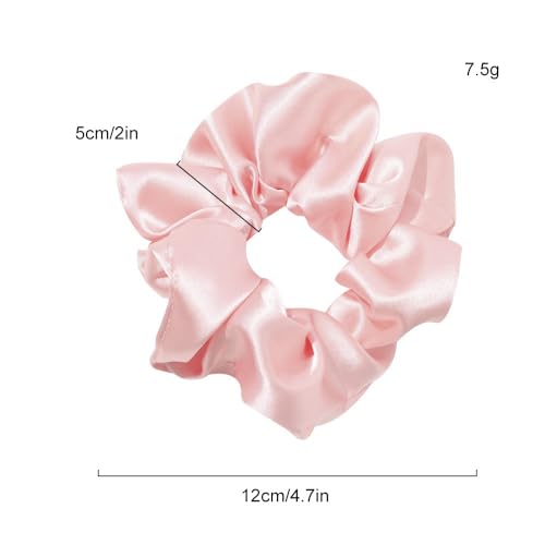 Pack of 2 Silk Colon Hair Bobbles, Plain Scrunchies, Elastic Hair Ties, Soft Hair Rings, Rubber Bands, Ponytail Holder - Image 3